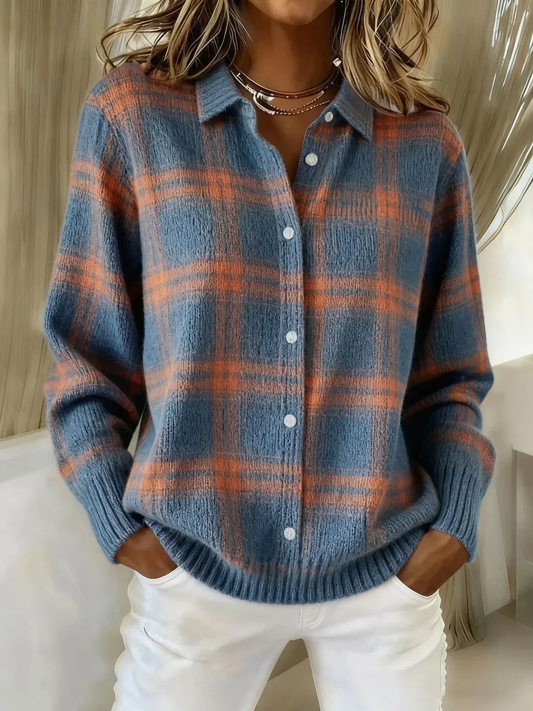 Gloria Plaid Cardigan