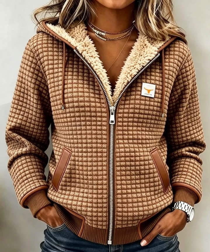 Lucía | Chaqueta acolchada con capucha sherpa