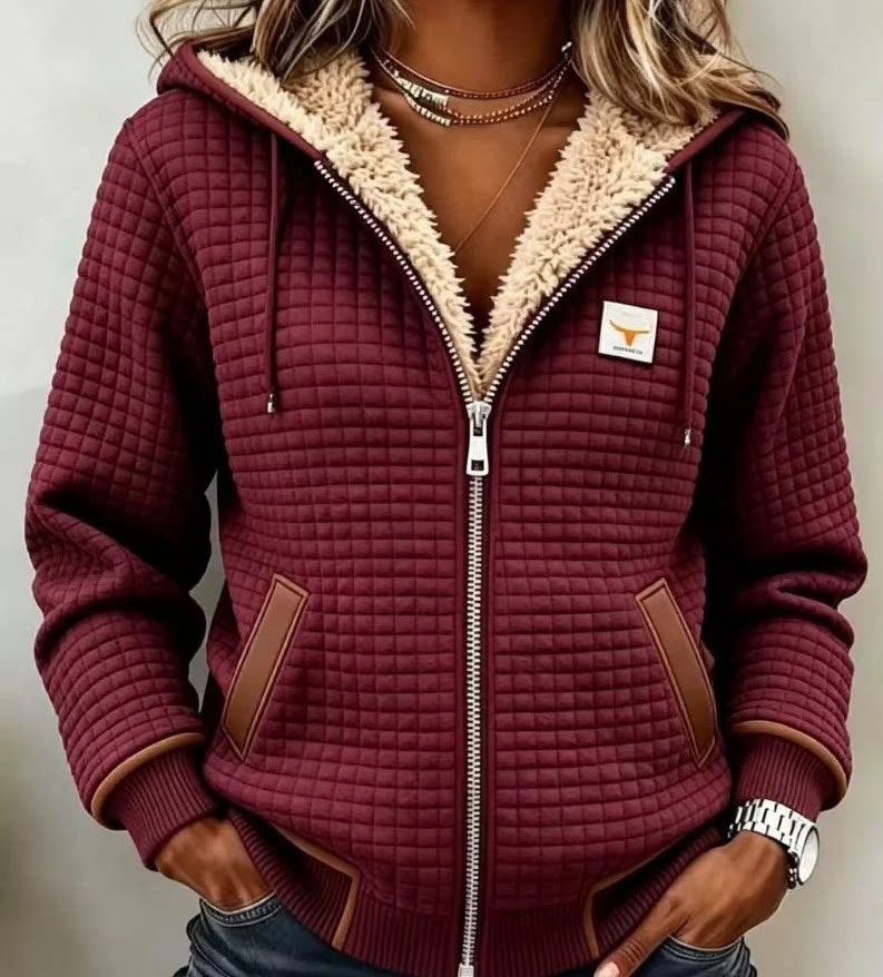 Lucía | Chaqueta acolchada con capucha sherpa