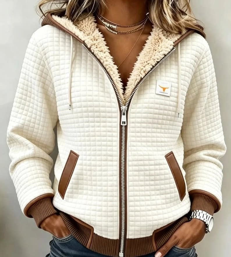 Lucía | Chaqueta acolchada con capucha sherpa