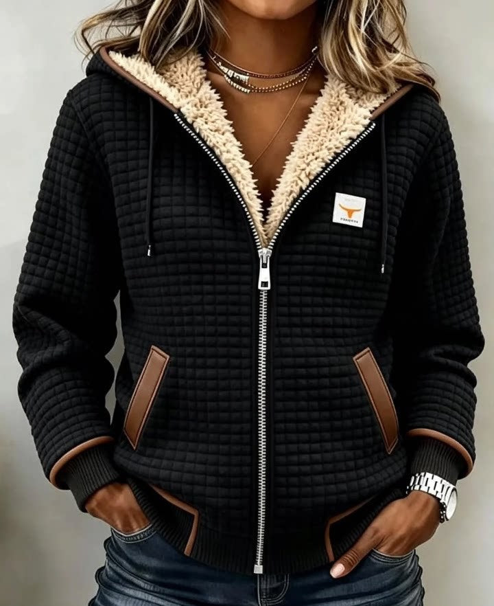 Lucía | Chaqueta acolchada con capucha sherpa