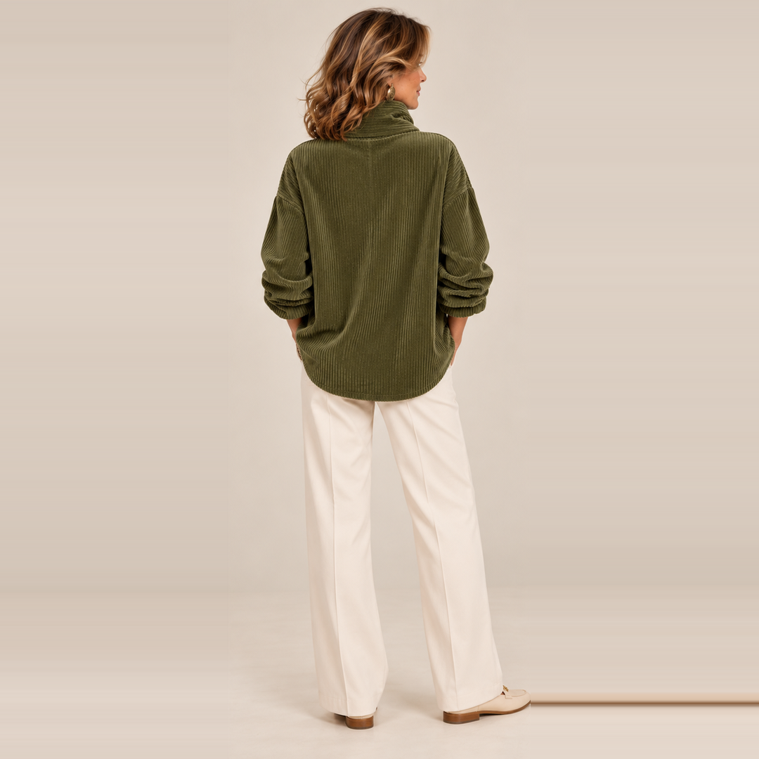 Olivia | Jersey de pana con cuello alto