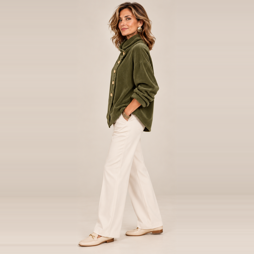 Olivia | Jersey de pana con cuello alto