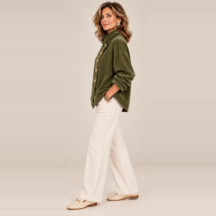 Olivia | Jersey de pana con cuello alto
