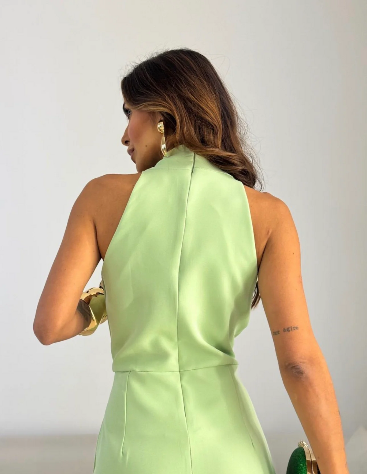 Valentina | Halter jumpsuit with front tie and wide-leg palazzo cut
