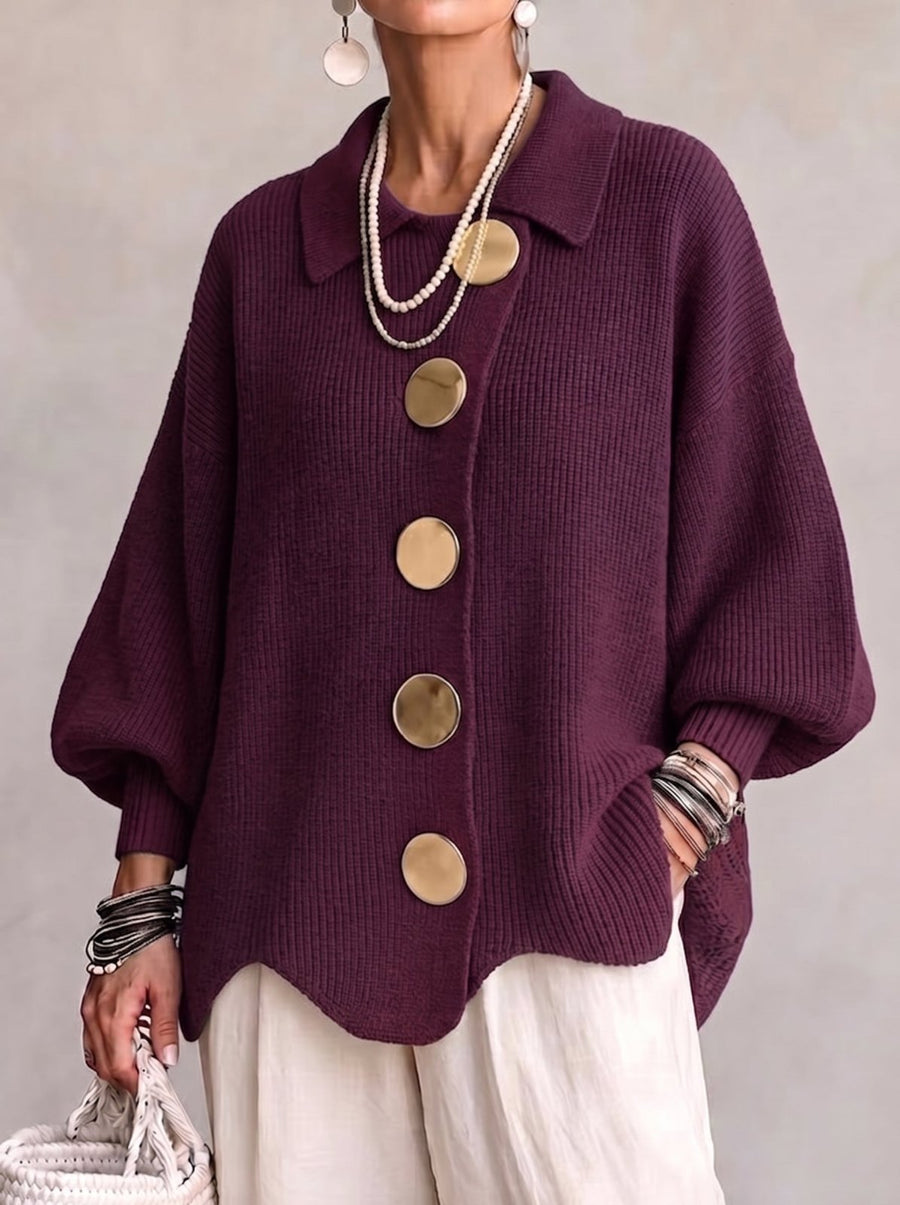 Manuela Cardigan with Gold Buttons