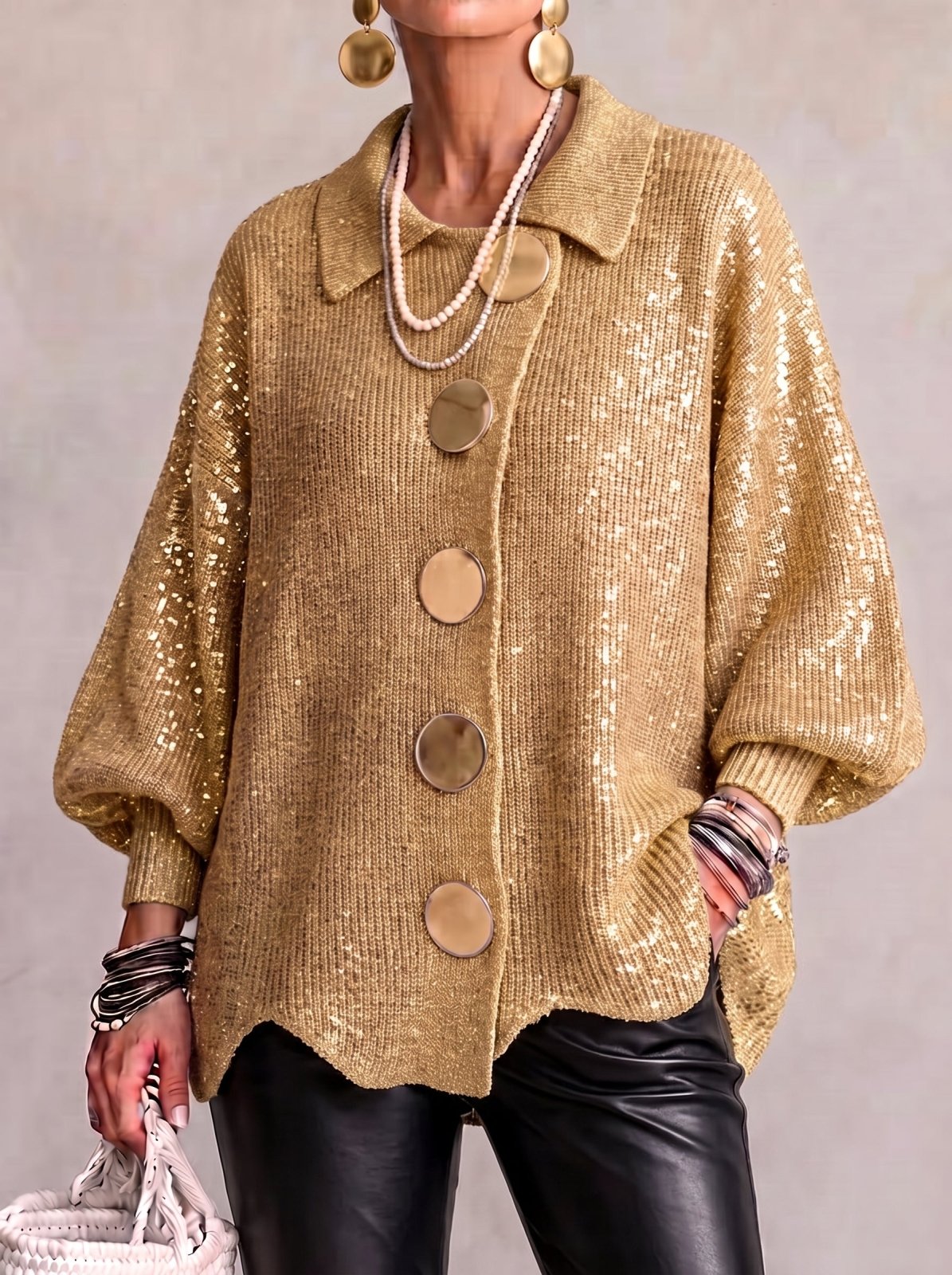 Manuela Cardigan with Gold Buttons