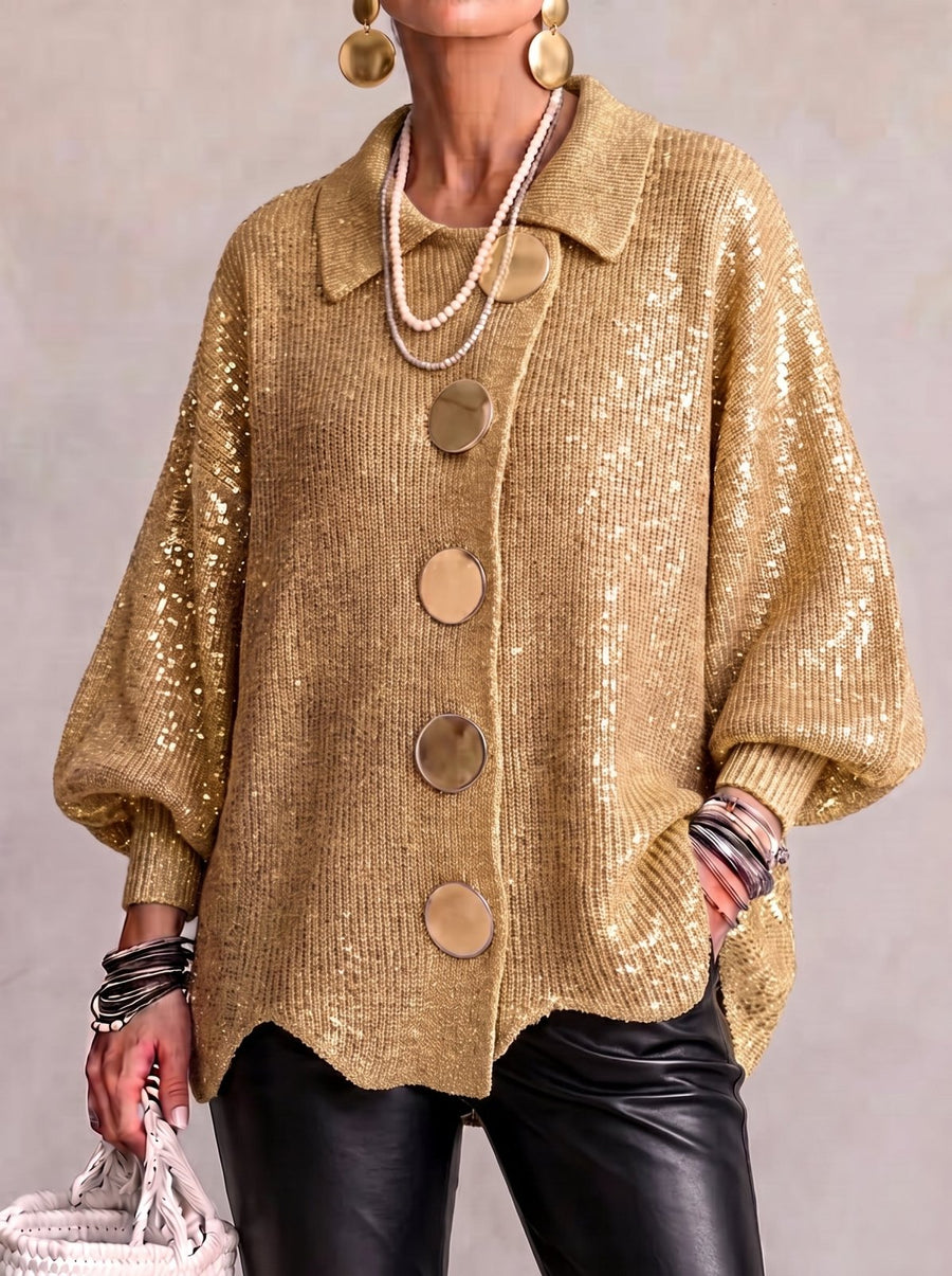 Manuela Cardigan with Gold Buttons