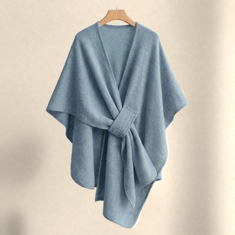 Isabel | Poncho envolvente con presilla frontal