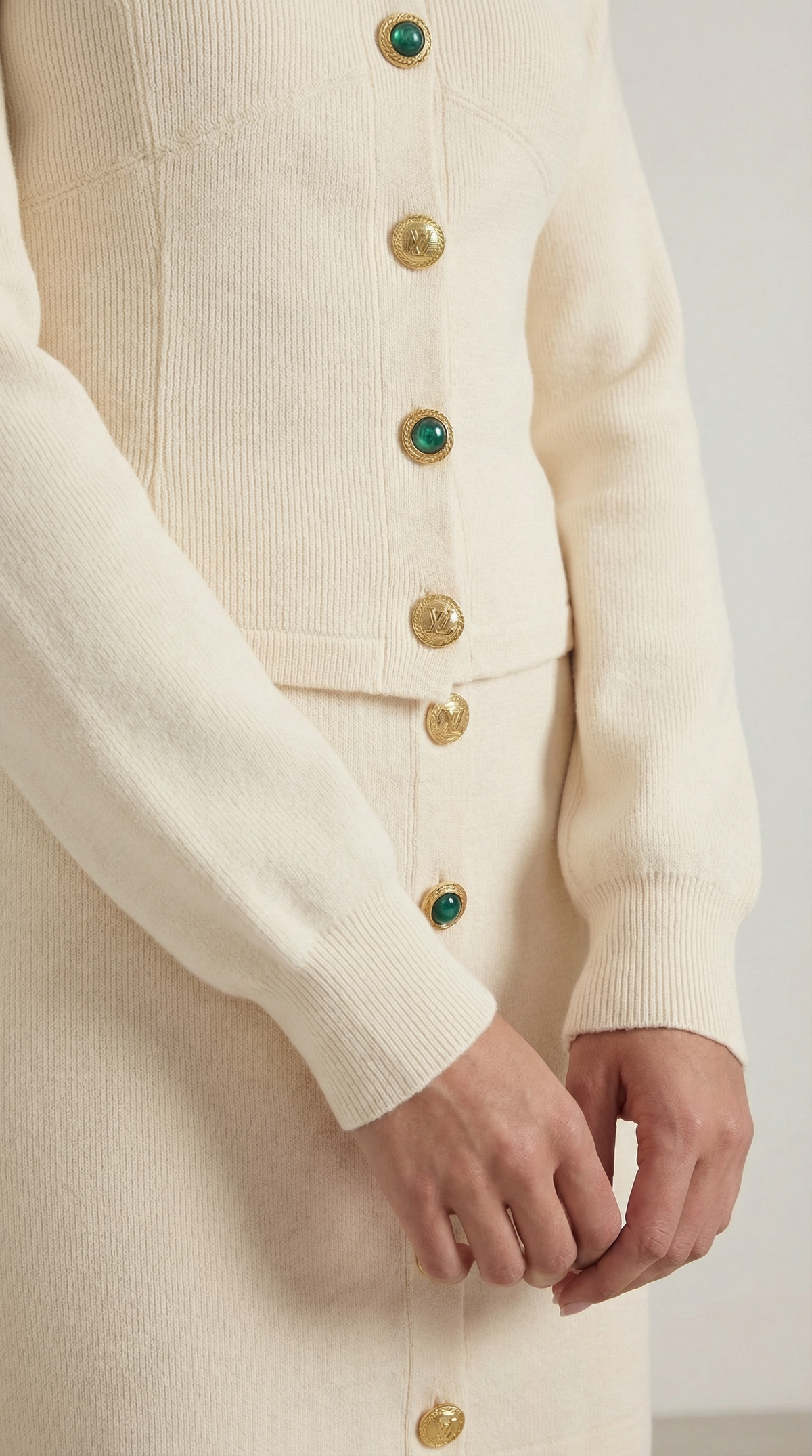 Carrie button-through cardigan and skirt set