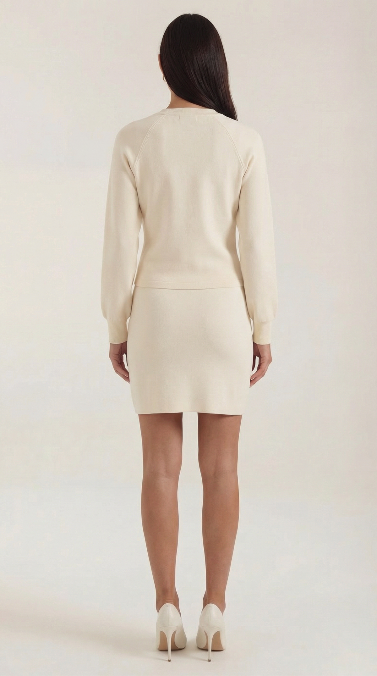 Carrie button-through cardigan and skirt set