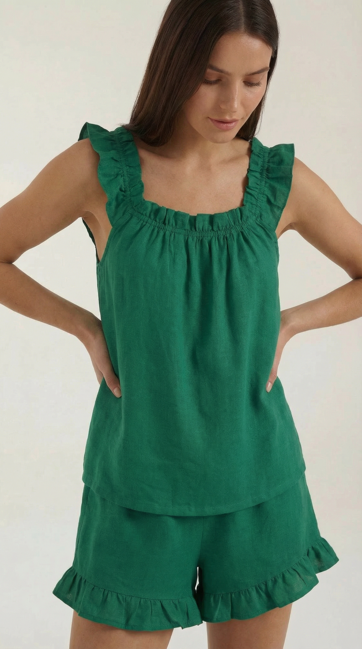 Helen cotton set with ruffle details