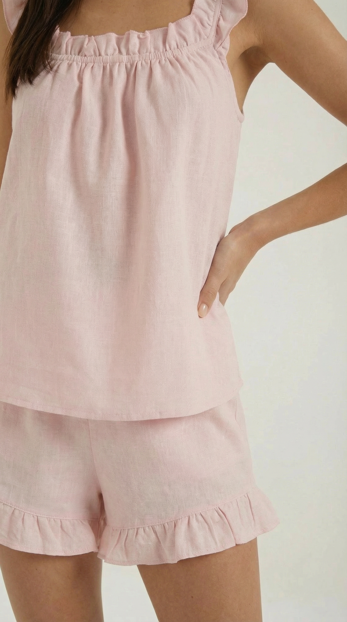 Helen cotton set with ruffle details