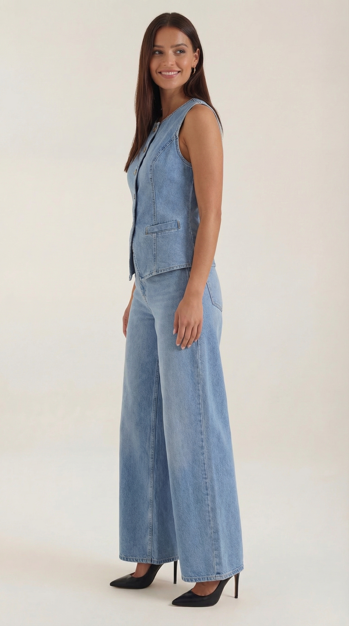 Rhonda Cotton and Denim Set
