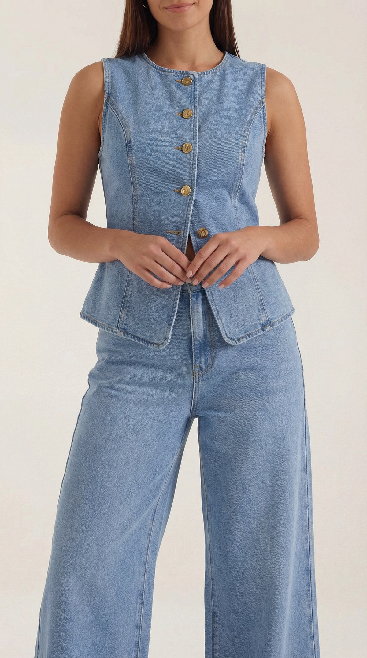 Rhonda Cotton and Denim Set
