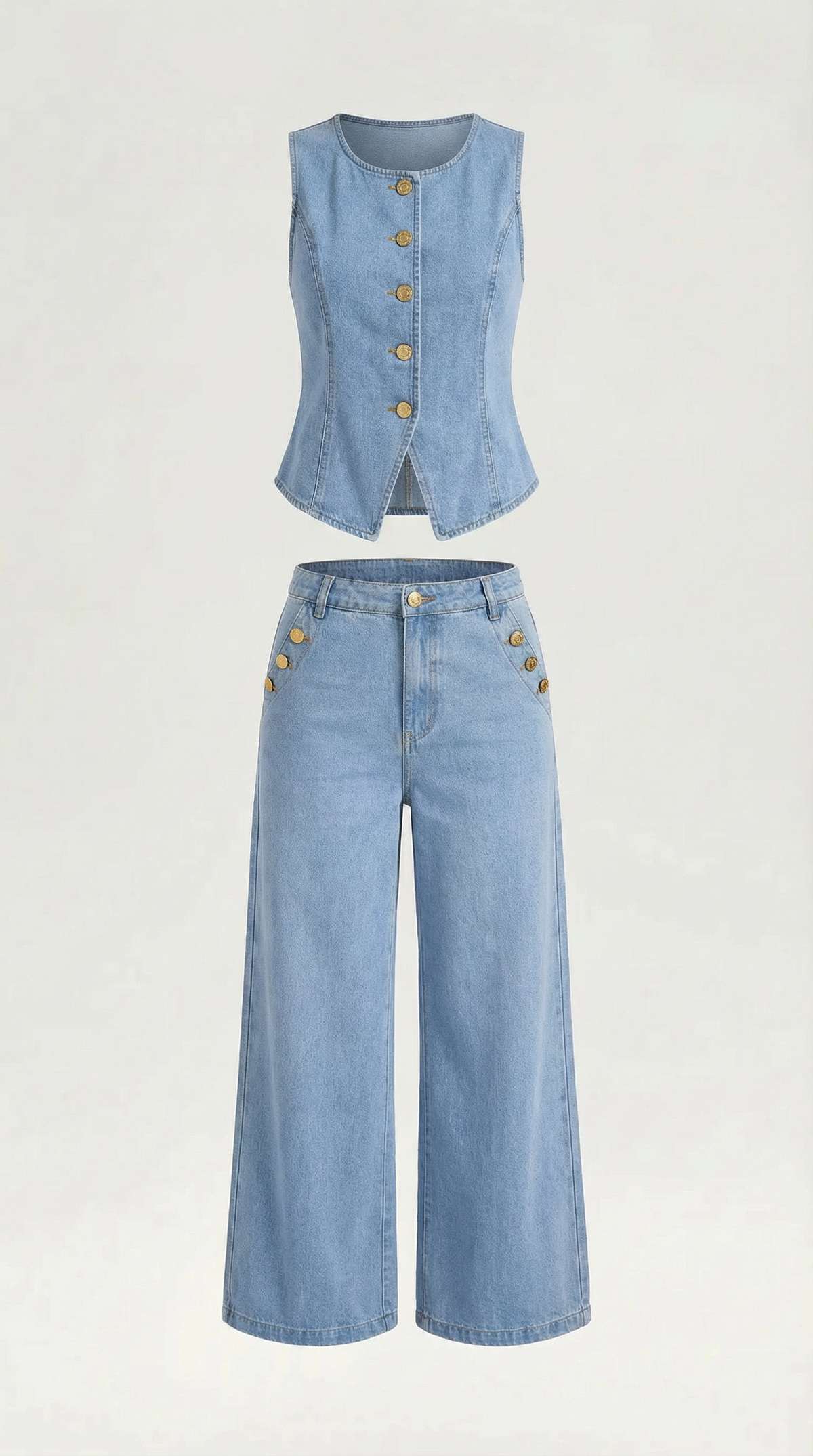 Rhonda Cotton and Denim Set