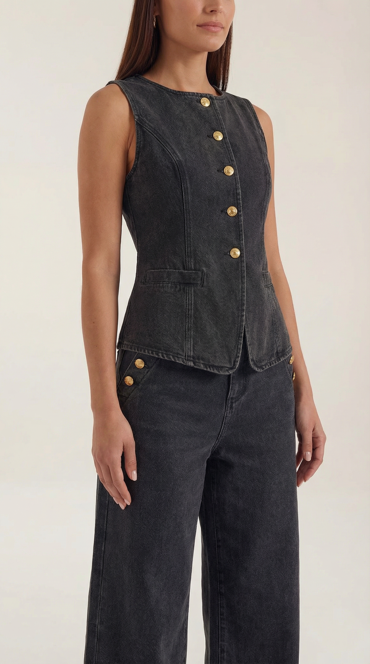 Rhonda Cotton and Denim Set