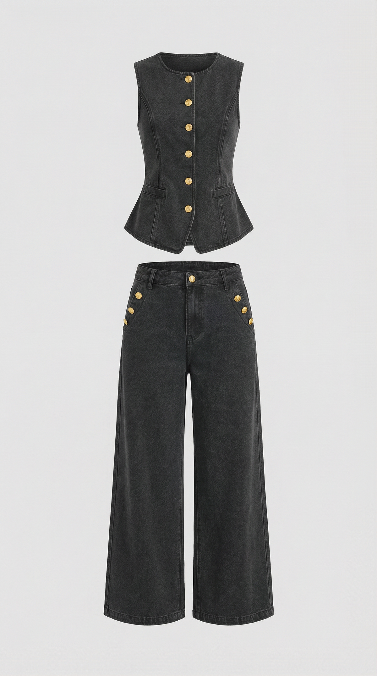 Rhonda Cotton and Denim Set