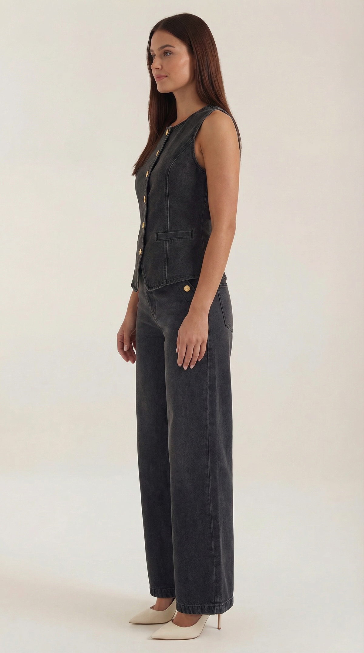 Rhonda Cotton and Denim Set