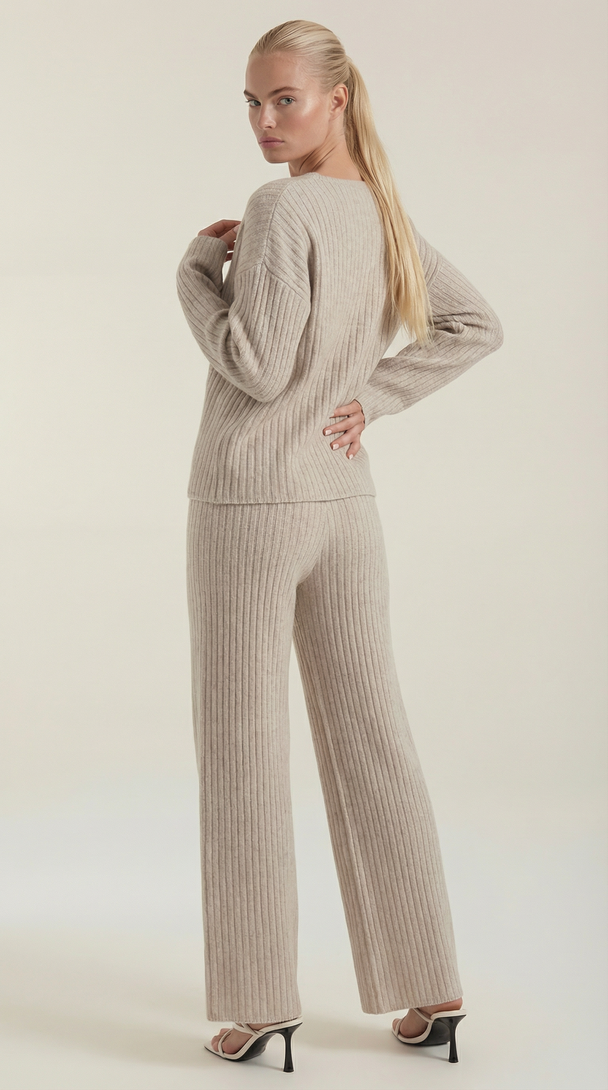 Matilda Textured V-Neck Knit Set