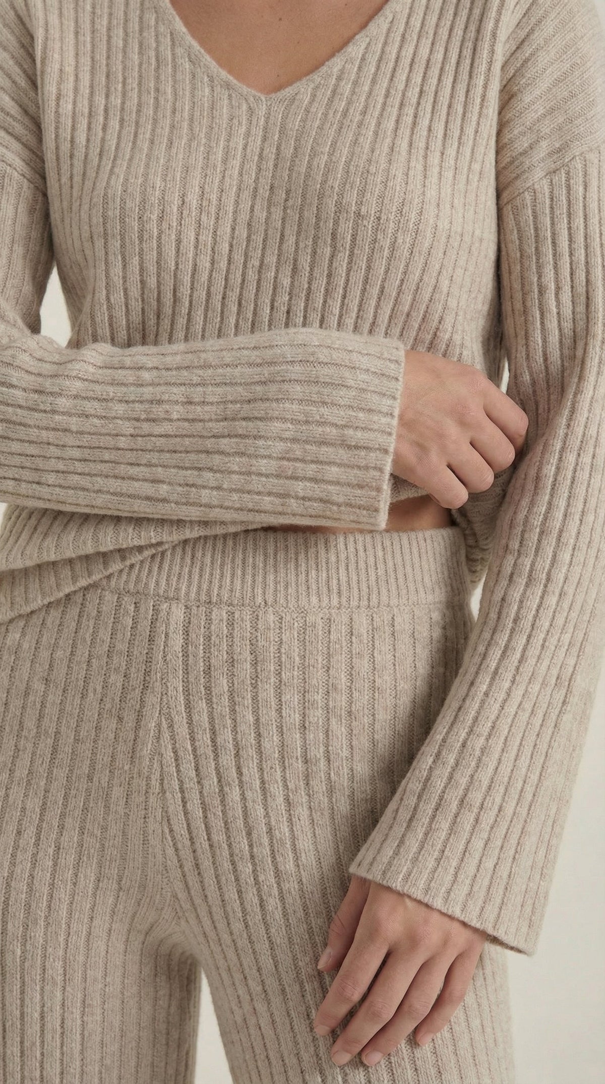 Matilda Textured V-Neck Knit Set