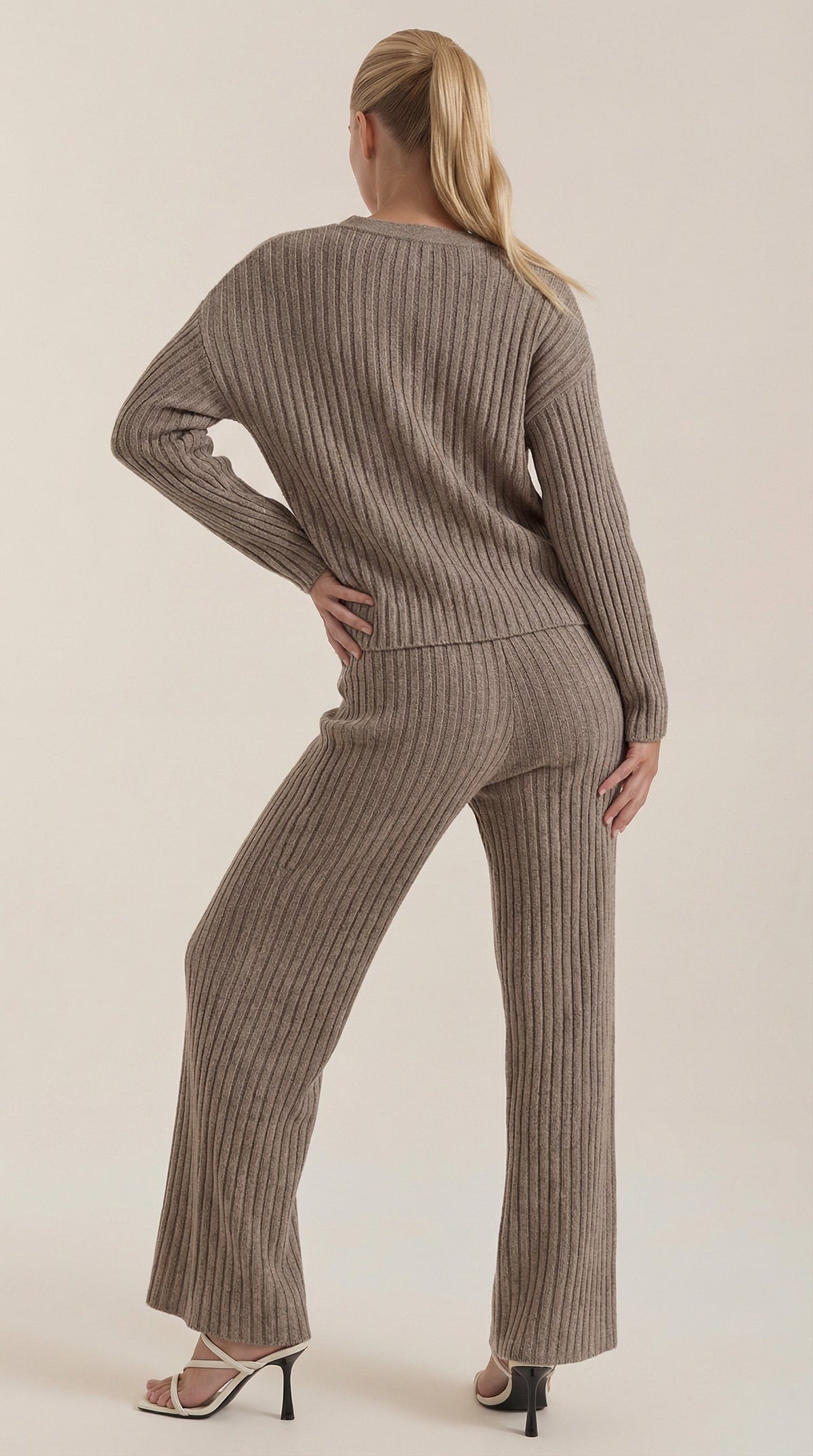 Matilda Textured V-Neck Knit Set