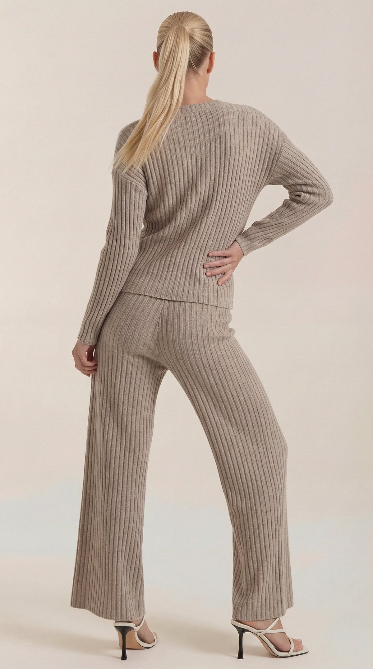 Matilda Textured V-Neck Knit Set