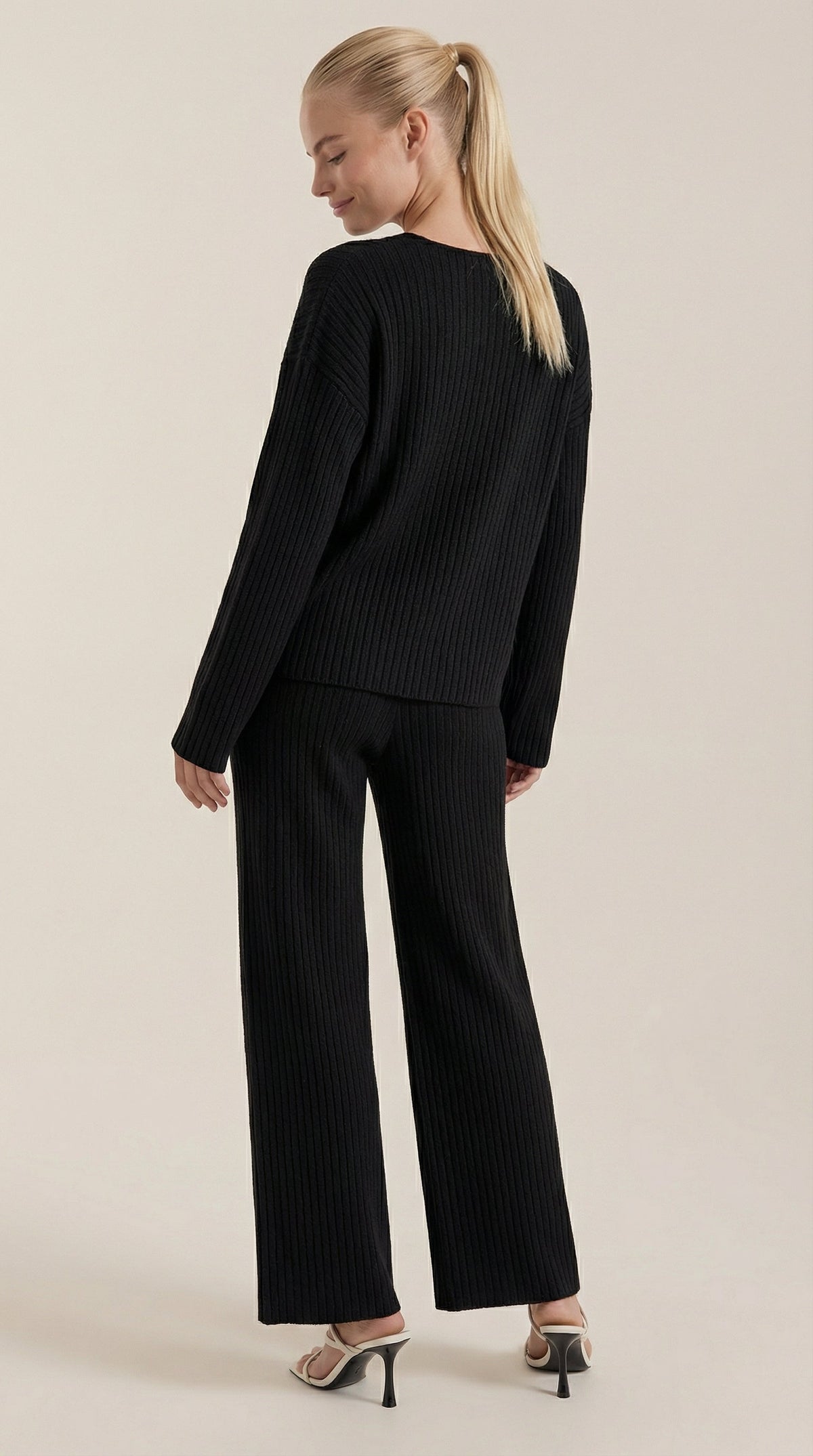 Matilda Textured V-Neck Knit Set