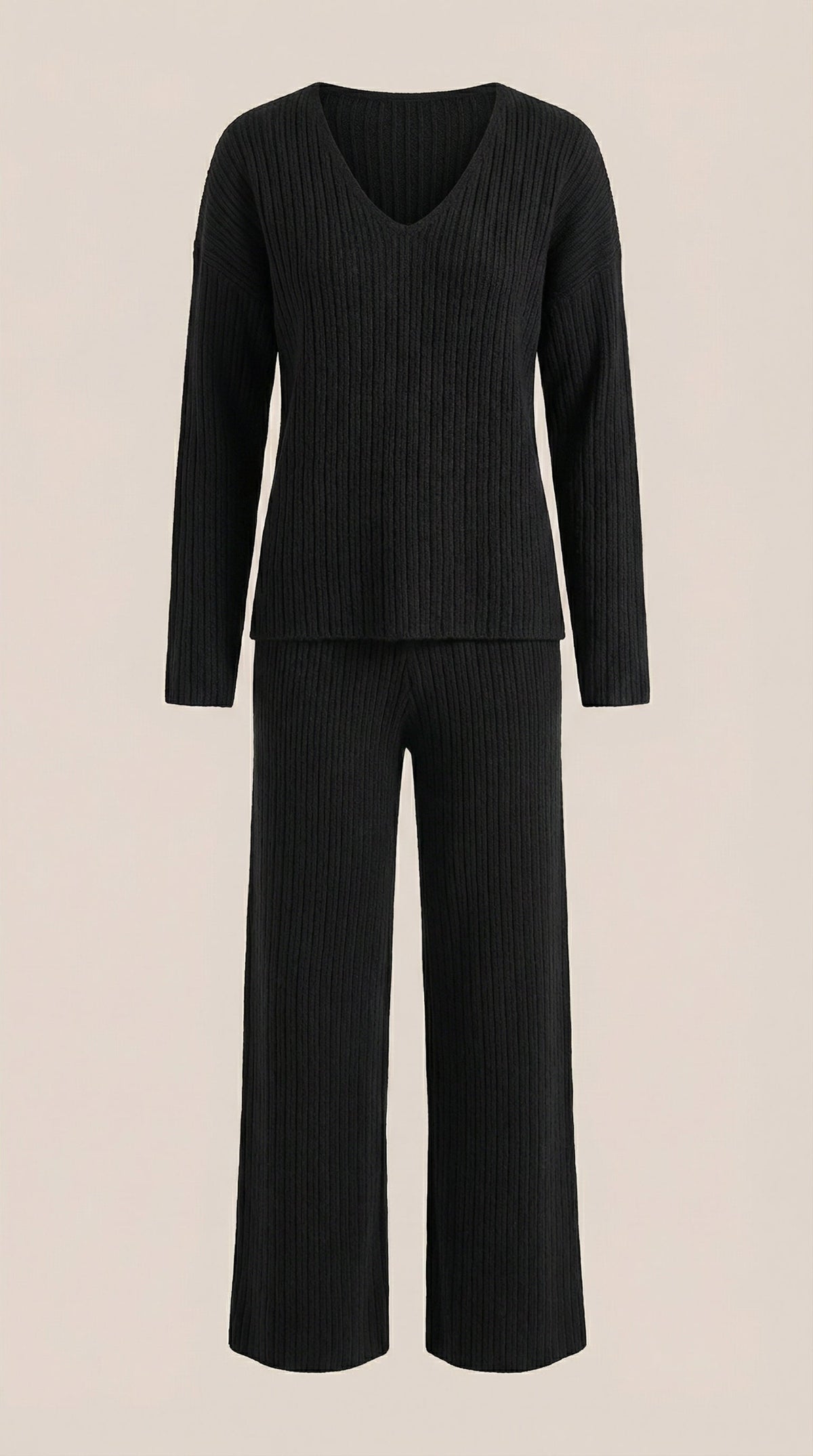 Matilda Textured V-Neck Knit Set