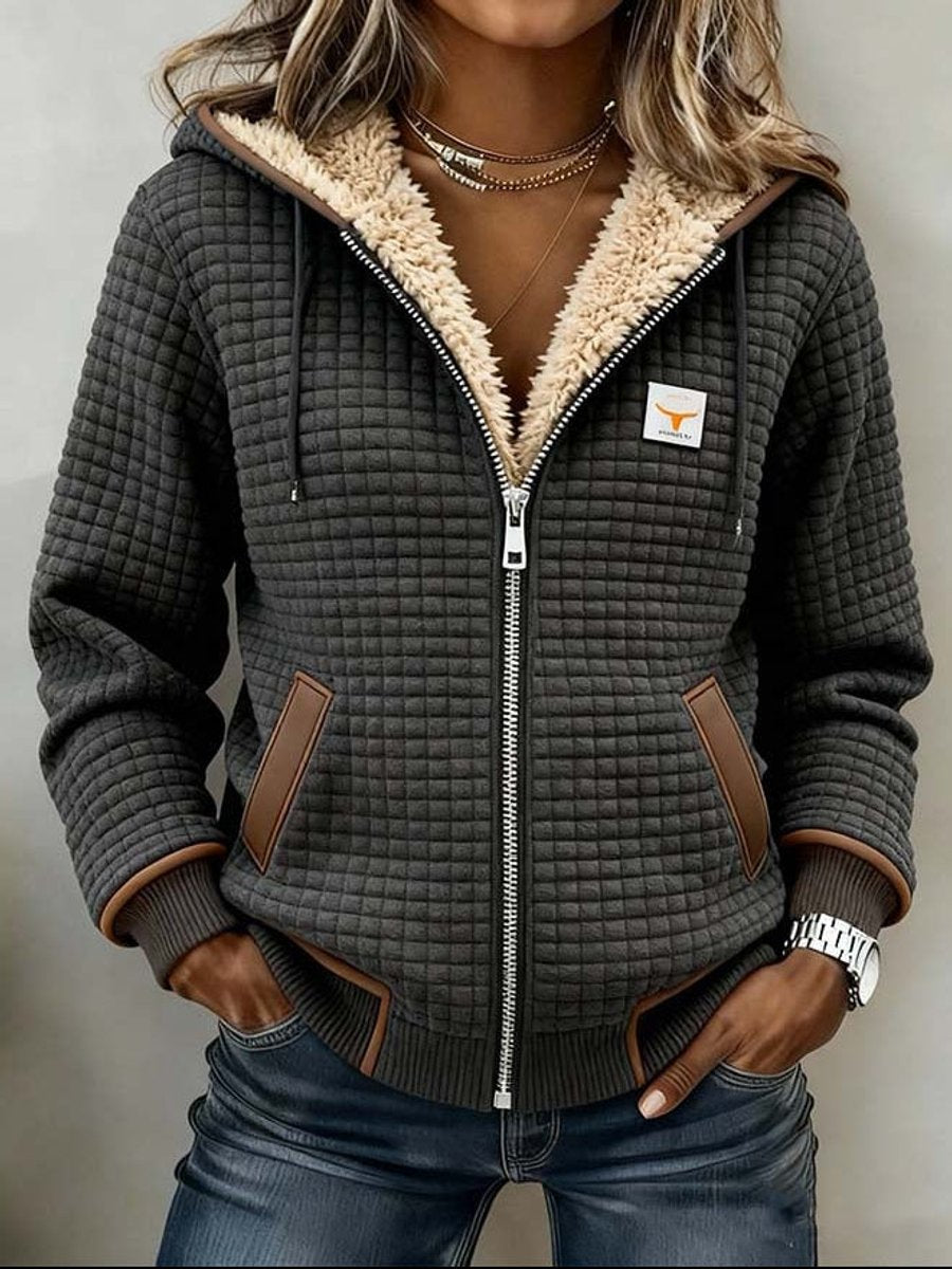 Lucía | Chaqueta acolchada con capucha sherpa