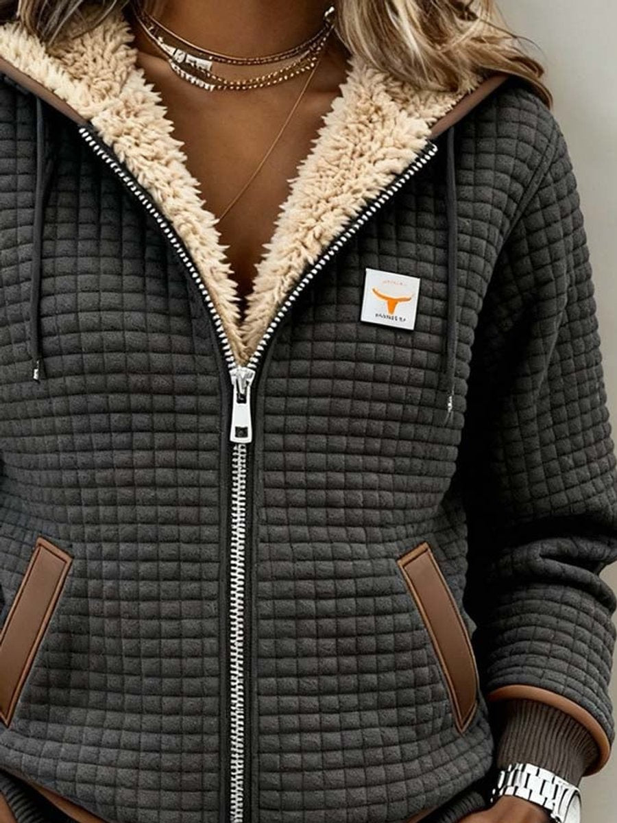 Lucía | Chaqueta acolchada con capucha sherpa