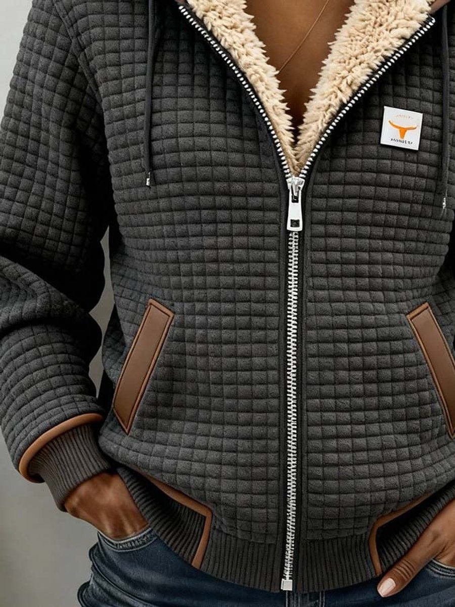 Lucía | Chaqueta acolchada con capucha sherpa